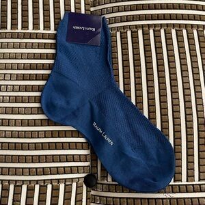 Ralph Lauren Purple Label Blue Cotton Socks